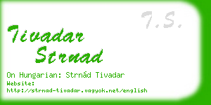 tivadar strnad business card